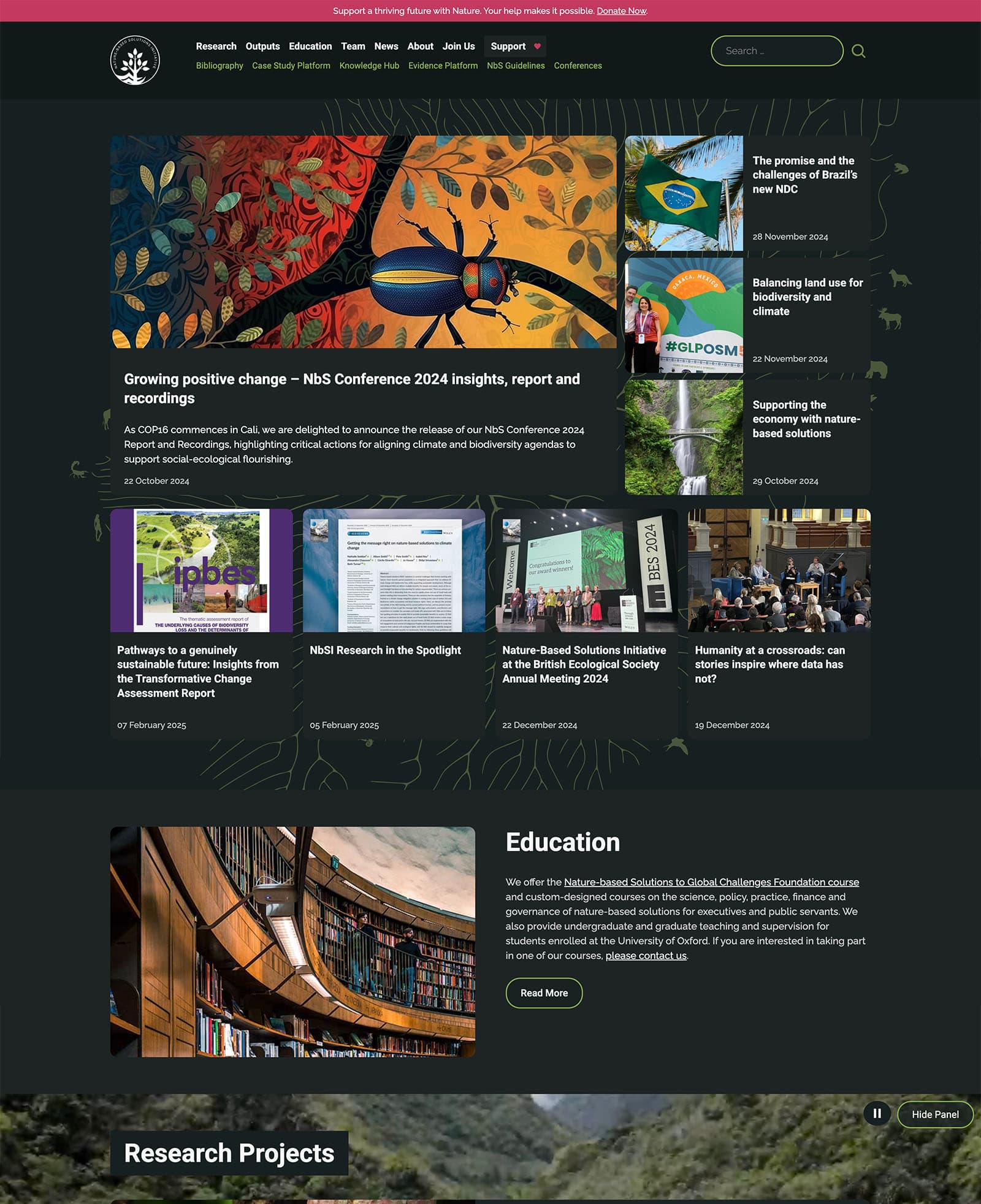 Homepage design